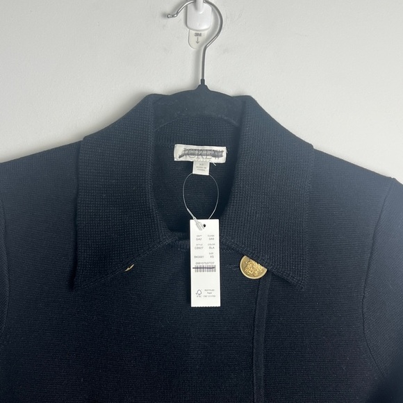 NEW J. Crew Women's Black Size XS Warwick Wool Cotton Blend Sweater Blazer Coat - Picture 6 of 15
